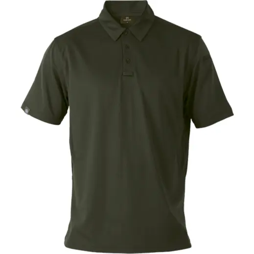 Mens Heritage Ventilated Quick Dry Golfer Olive Front